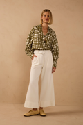 Off-White Belt Wide-Leg Twill Pants