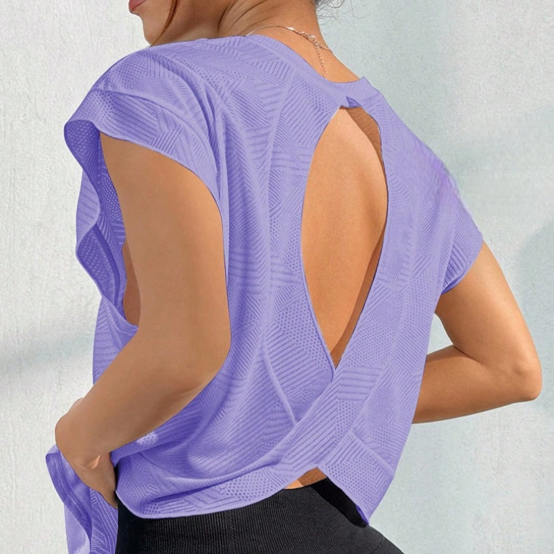 Active Wrapped Cutout Workout Tees