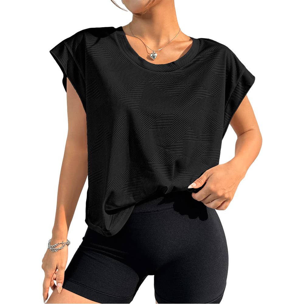 Active Wrapped Cutout Workout Tees