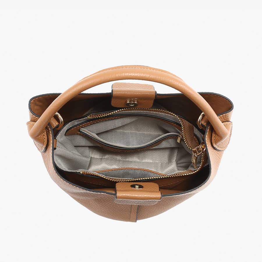 Farrah Bucket Bag w/ Top Handle & Inner Bag