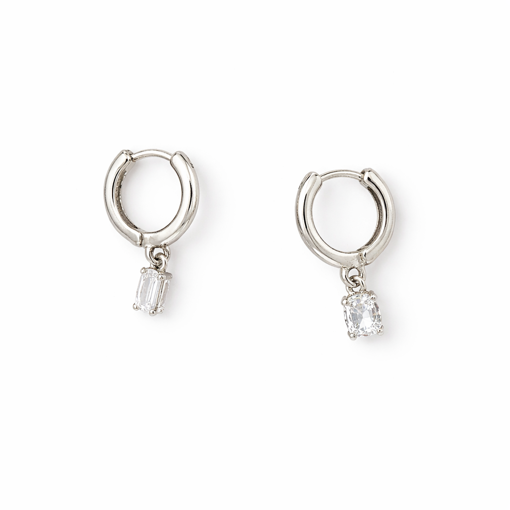 Mini Rhinestone Huggie Earrings