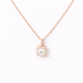 Square Rhinestone Pendant Necklace