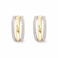 Two Tone Layer Rope Pattern Earrings