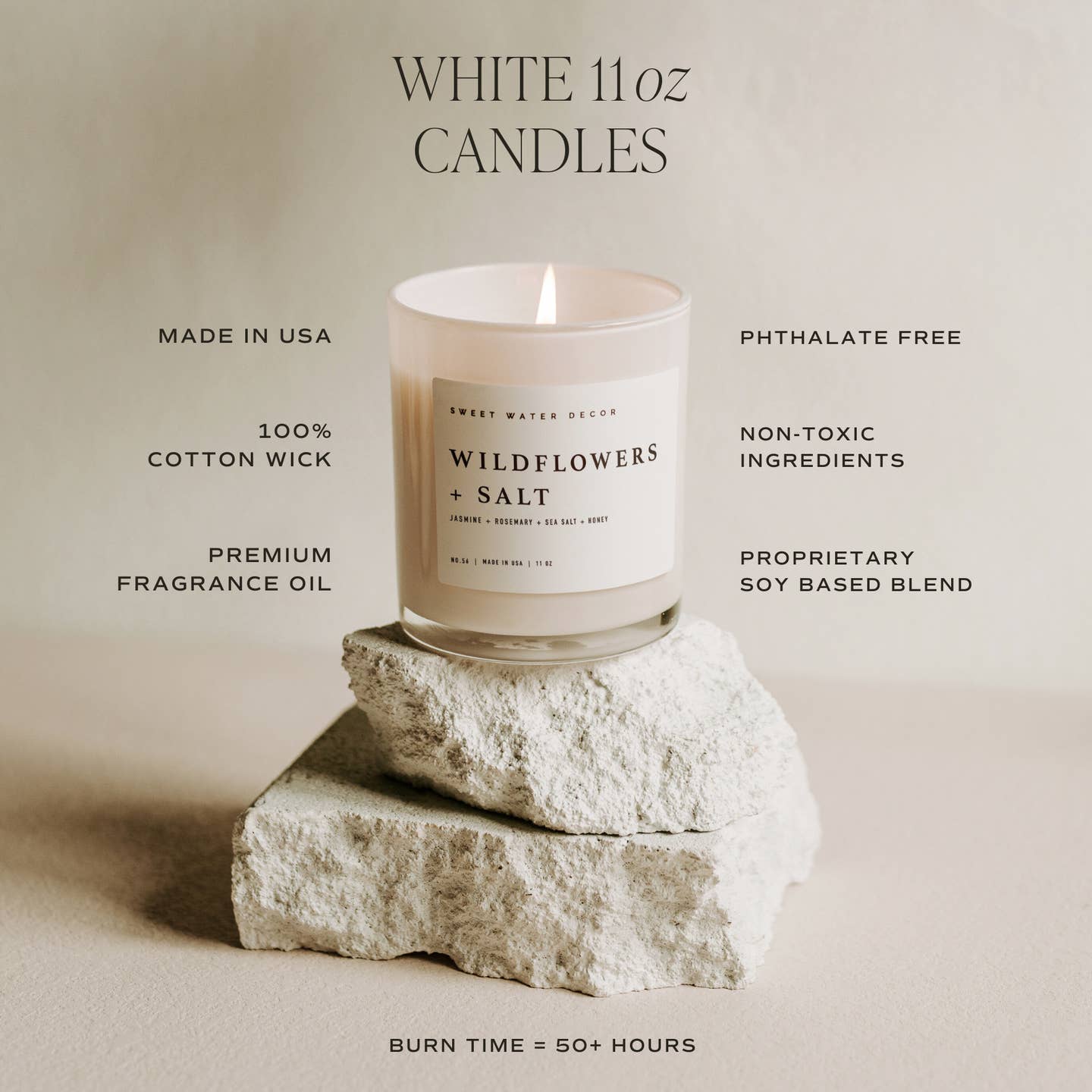 Cashmere and Vanilla 11 oz Soy Candle