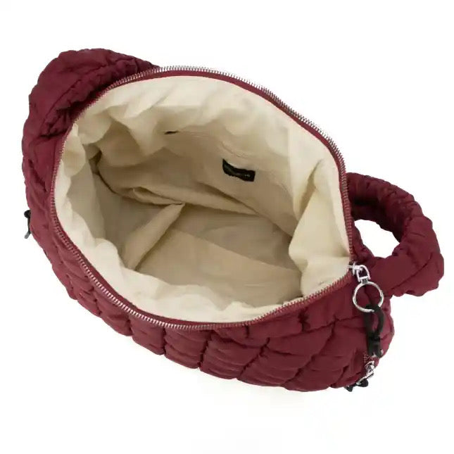 Textured Woven Hobo Shoulder Bag