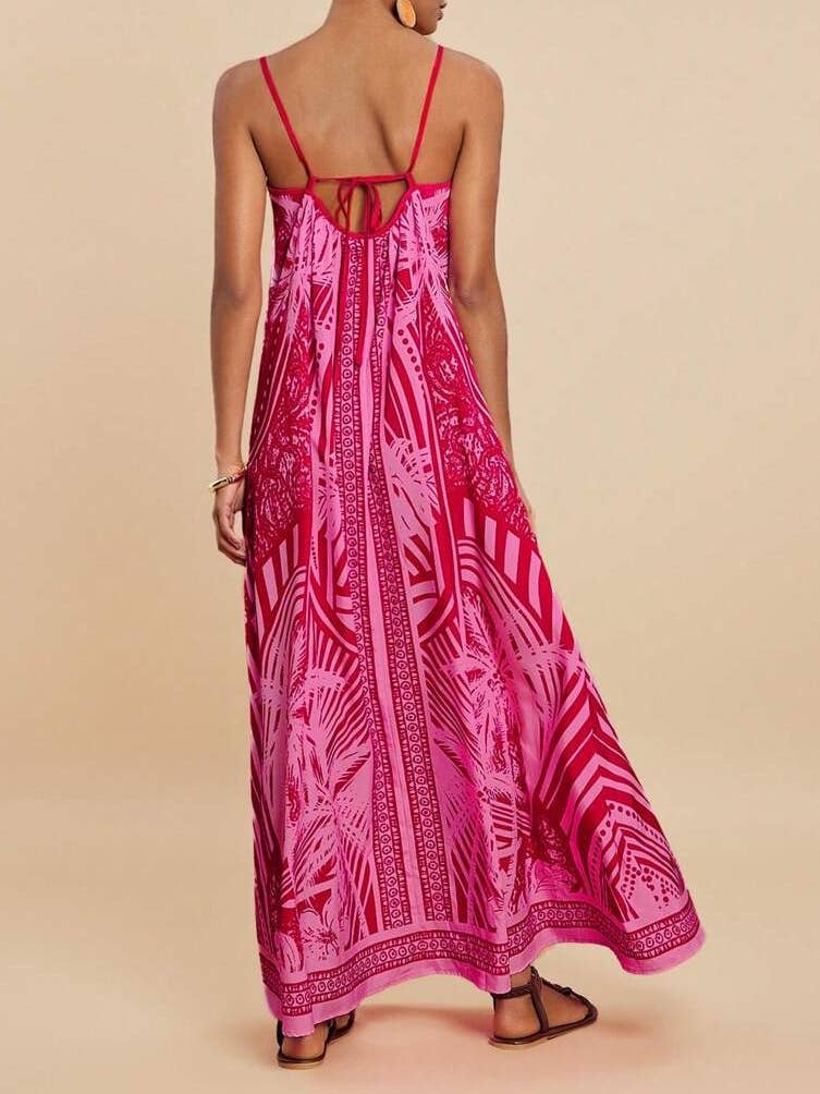 Tropical Palm Maxi Dress