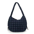Textured Woven Hobo Shoulder Bag