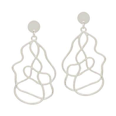 Silver Asymmetric Earrings