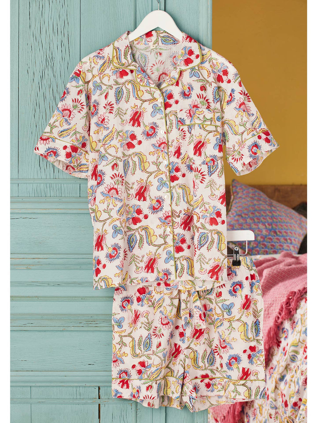 Button Front Short Pajama Set